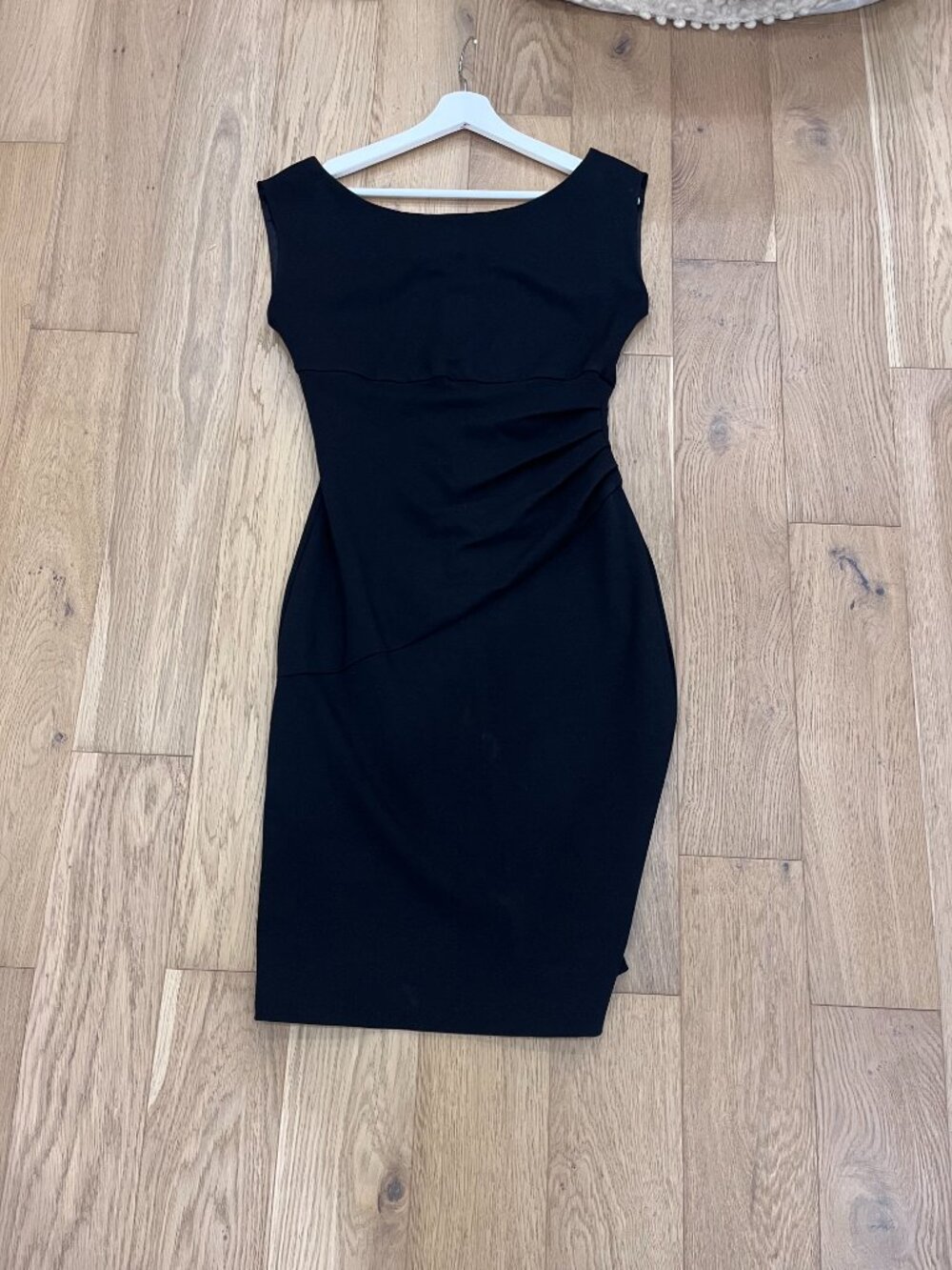 DVF CLASSIC LBD, BLACK, Ponte, BOATNECK, JERSEY DRESS, BODYCON, US12, FITS 8-10 - Picture 4 of 15